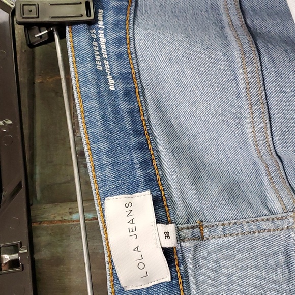 LOLA JEANS DENVER-DS High Rise Straight Jeans, Size 38, NWT - Picture 9 of 13